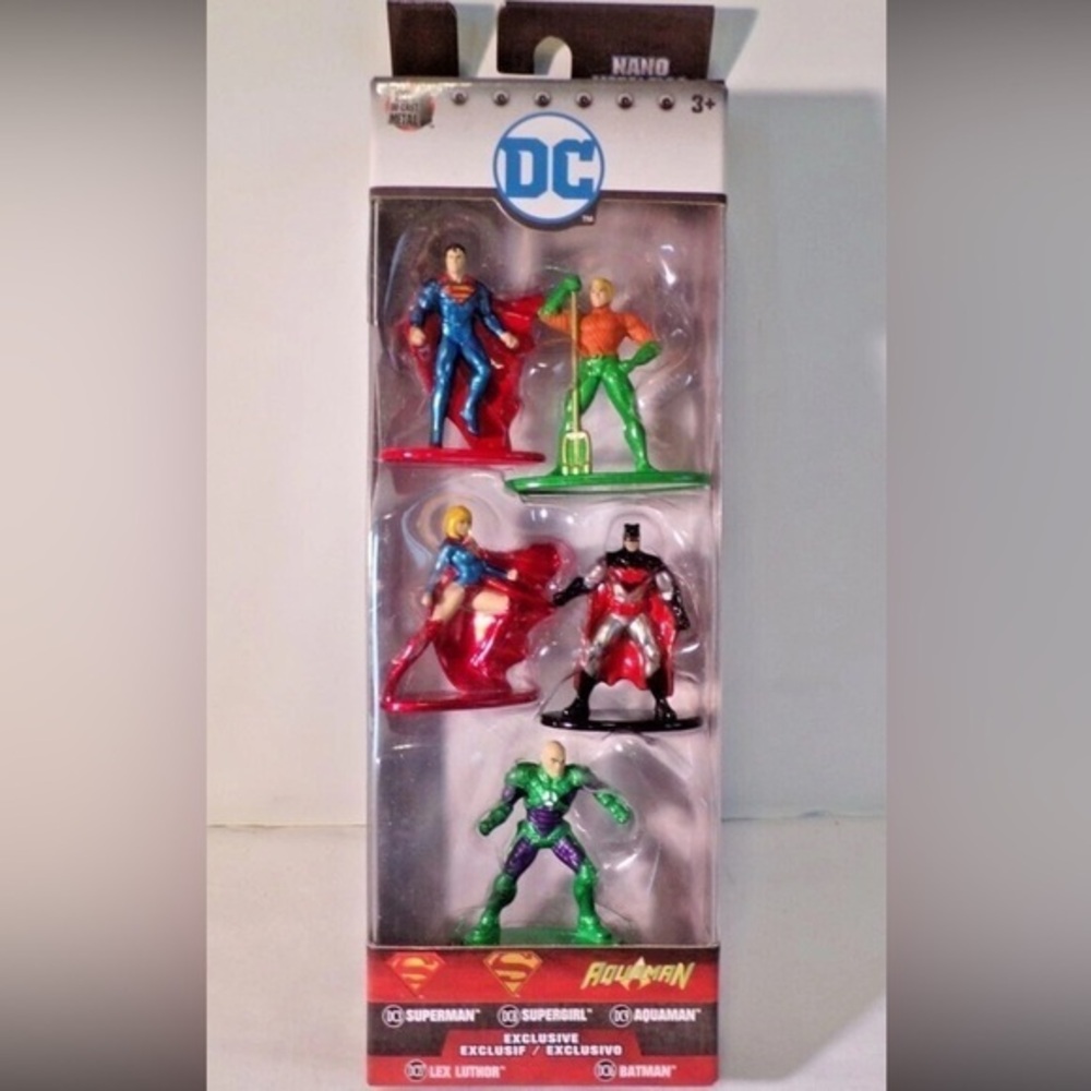 2017 Jada Toys DC Nano Metal Figurines PACK B Collectors Set - 1-3/4 Inches